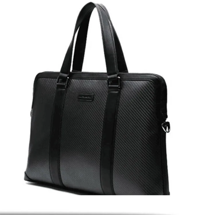 

Factory hot sale new design black carbon fiber men big shoulder bag