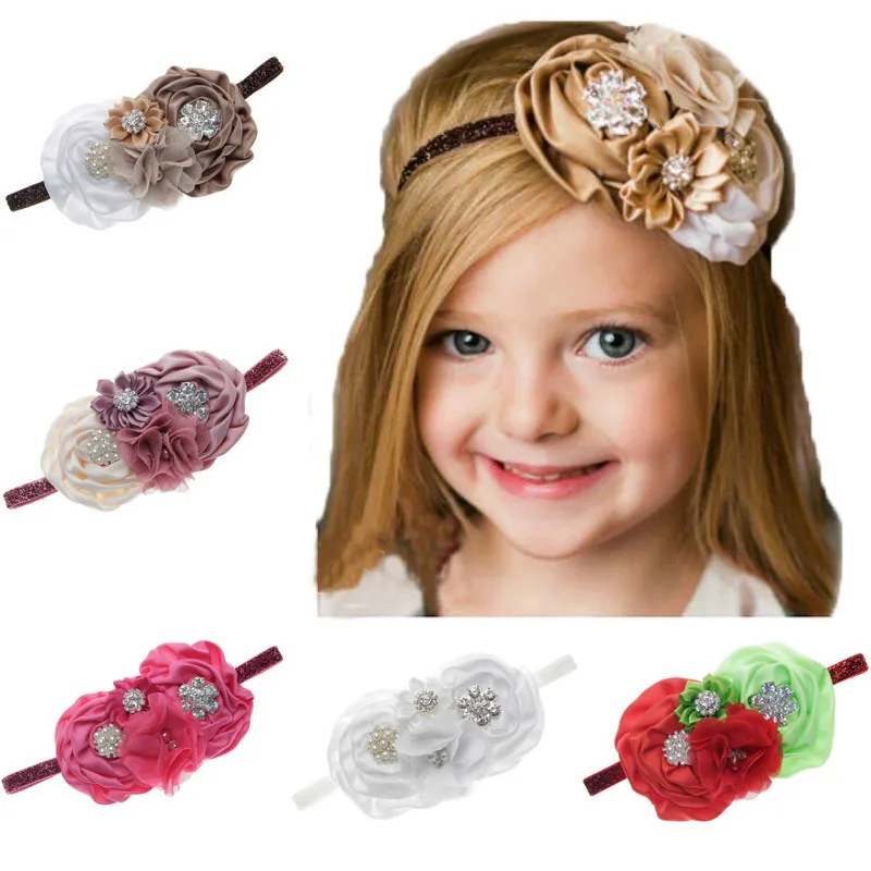handmade flower hair band elastic headband for baby flowers baby