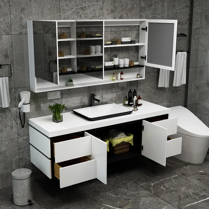 Manufacturers in china Newest bathroom led white shaker kitchen cabinets solid wood
