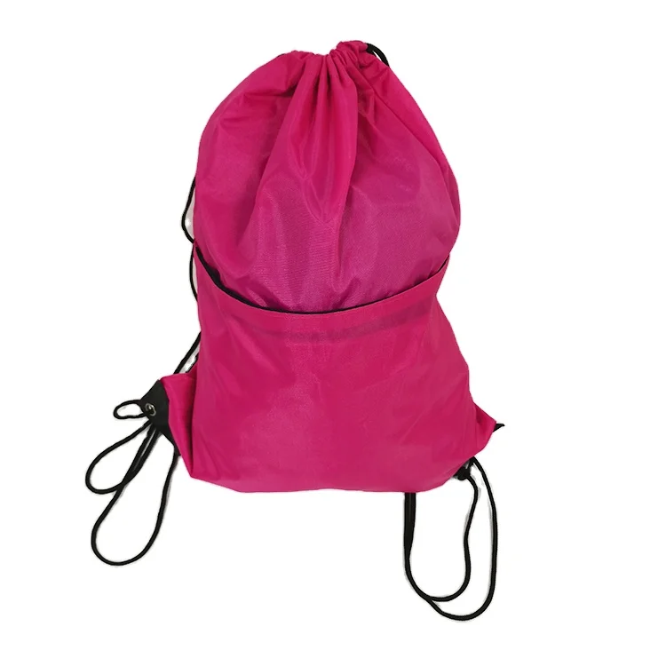 

Business gift outdoor hiking bag custom logo polyester bag advertising satin drawstring bag, Customized color