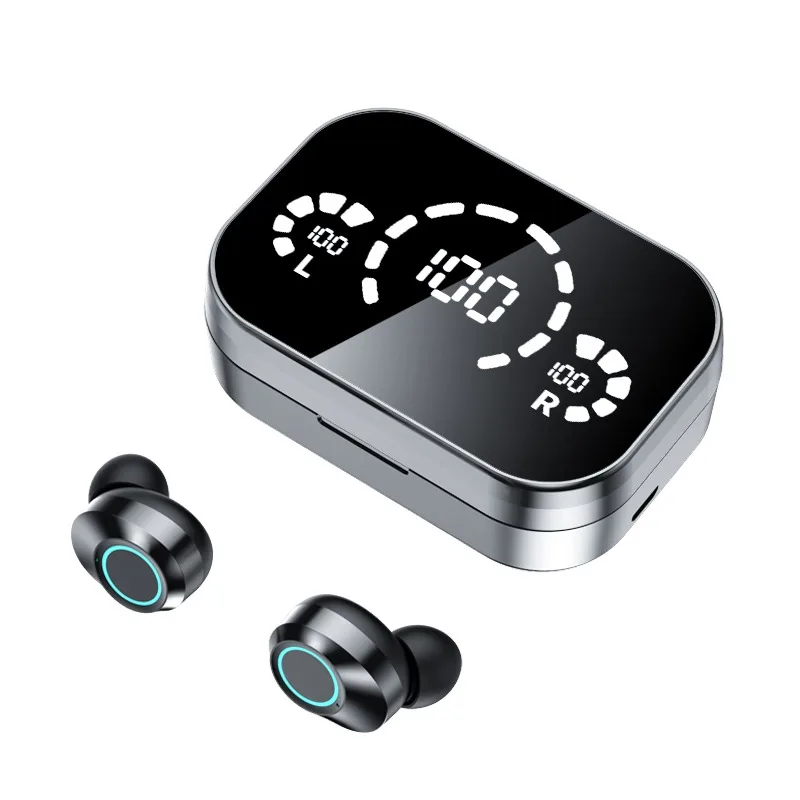 

YD03 TWS mirror earphone led display headset touch screen waterproof sports noise cancellation earphone