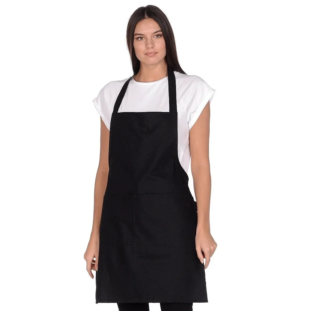 

Custom high quality customized cotton fabric aprons with logo for sale