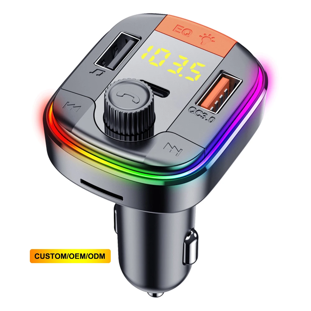 

Free Shipping 1 Sample OK For Bluetooh PD Car Charger Fast Charger 5V 3.1A QC3.0 Usb Car Charger Custom Accept