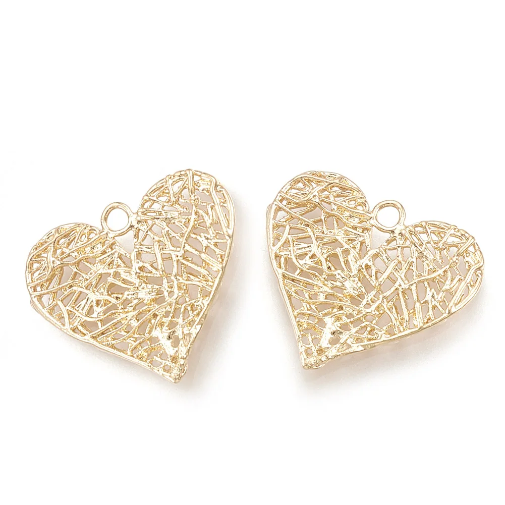 

PandaHall Real Gold Plated Heart Brass Pendants of Jewelry Making