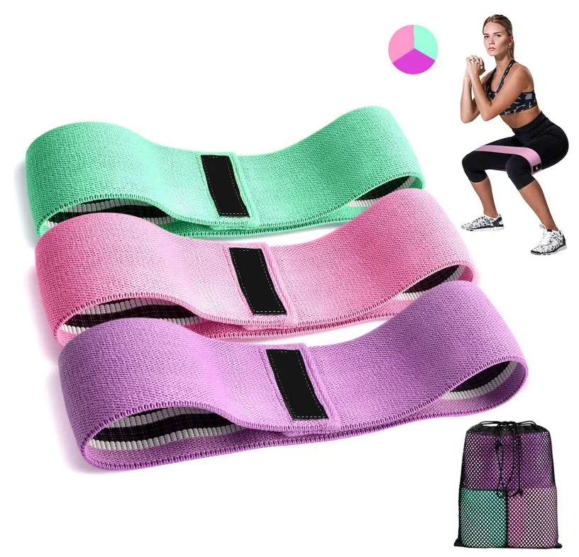 

High Breathable Gym Sport non slip circle band Hip band resistant band