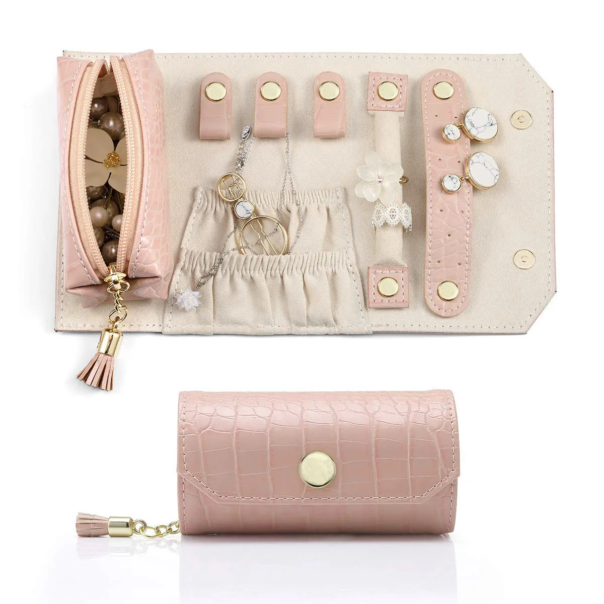 

Wholesale Button Double Open Custom Jewelry Box Packaging Box Factory Outlet Ring Pendant Box Earring Bracelet Bracelet Jewelry, 4 colors