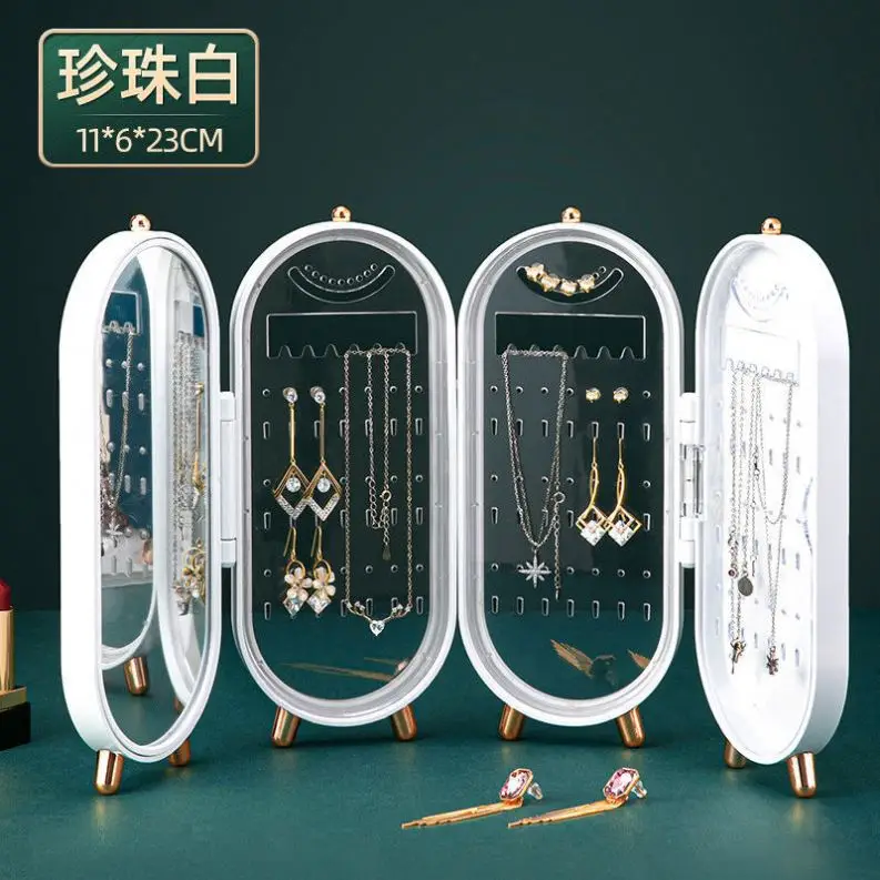 

New design Fashion Earrings Necklaces display Box Jewelry folding box jewelry display rings holder box