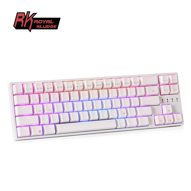 

Royal Kludge RK871 small tkl colorful hot swap portable wireless rk68 oem odm gaming mechanical keyboard rgb pc keyboards laptop