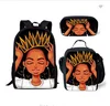 High Quality Most Popular African Girls Backpack Middle School Hold Books And Pencil Case Backpack For American Girls