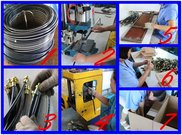 1/8 SAE J1401 standard colored stainless steel braided brake hose