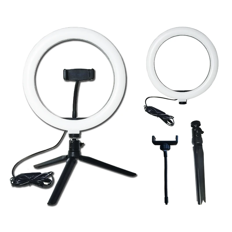 

10" selfie ring light with tripod stand, Black