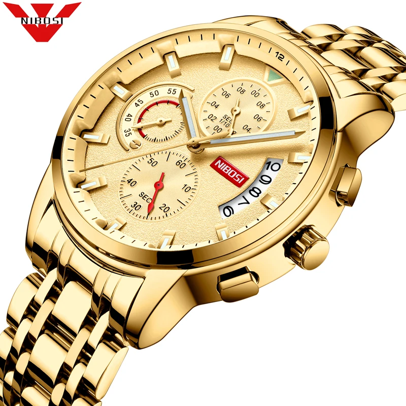 

NIBOSI Quartz Watch Men 2020 New Brand Sport Watches Men Steel Band Military Clock Waterproof Blue Wrist Watch Relogio Masculino
