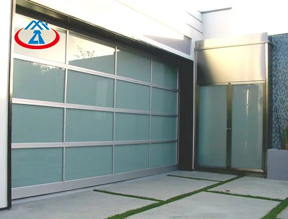 product-9x8 Aluminum Glass Panel Garage Door-Zhongtai-img