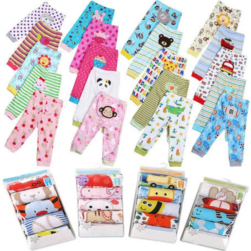 

cartoon print cotton long baby pants wholesale