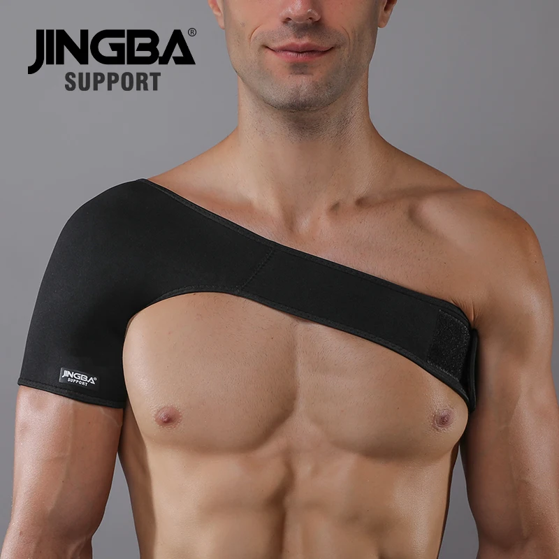 

JINGBA SUPPORT 0238 Amazon hot selling Customize Neoprene Adjustable Compression Shoulder Brace Support Belt Pressure Pad, Black
