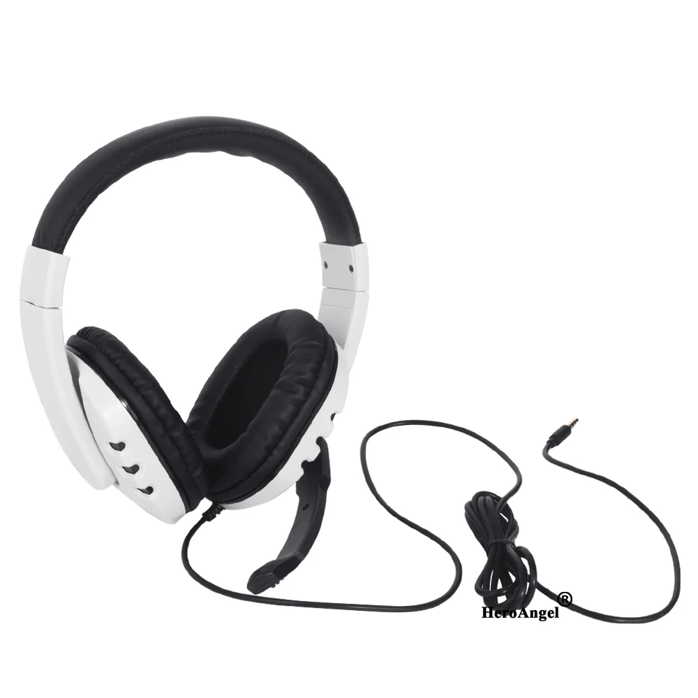 

Hot Headset For PS5 Wired Stereo Headphone for PS4/Switch/X-ONE(S)/X-360 High Quality Mobile Phone Headphone With Microphone, White