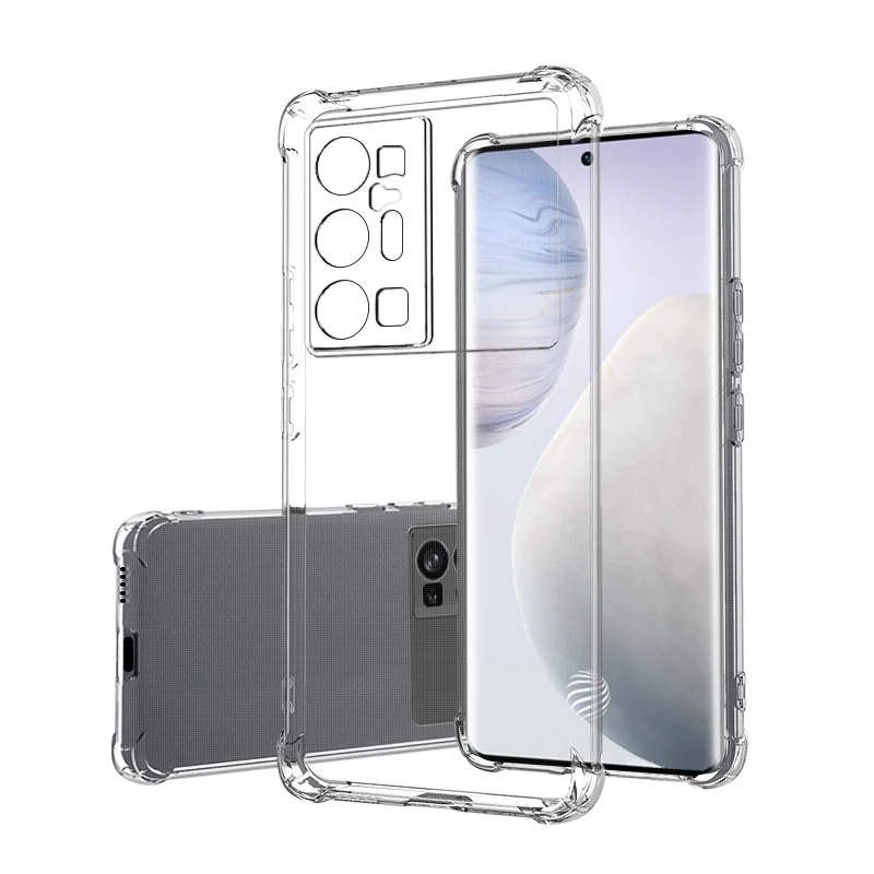 

For vivo X70 Pro Plus case, Shockproof Back Cover TPU Clear Phone Case for vivo X60 V21 Y21 Y76s Y50 Y33 Y53s Y11 Back Cover