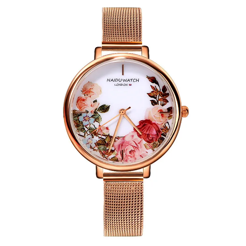 

WJ-9388 Fashion Woman Newest Alloy Case Mesh Mix Colors Woman Ladies Bracelet Wrist Watch, Multicolor