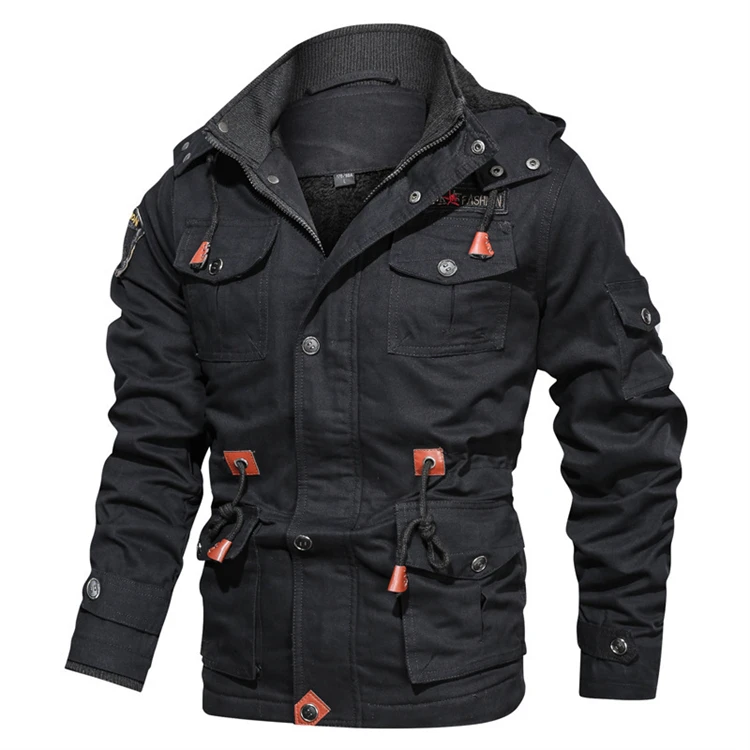 

2021 New Stylish Most Popular Men's Casual Winbreaker Hoodie Cotton Jacket With Zipper