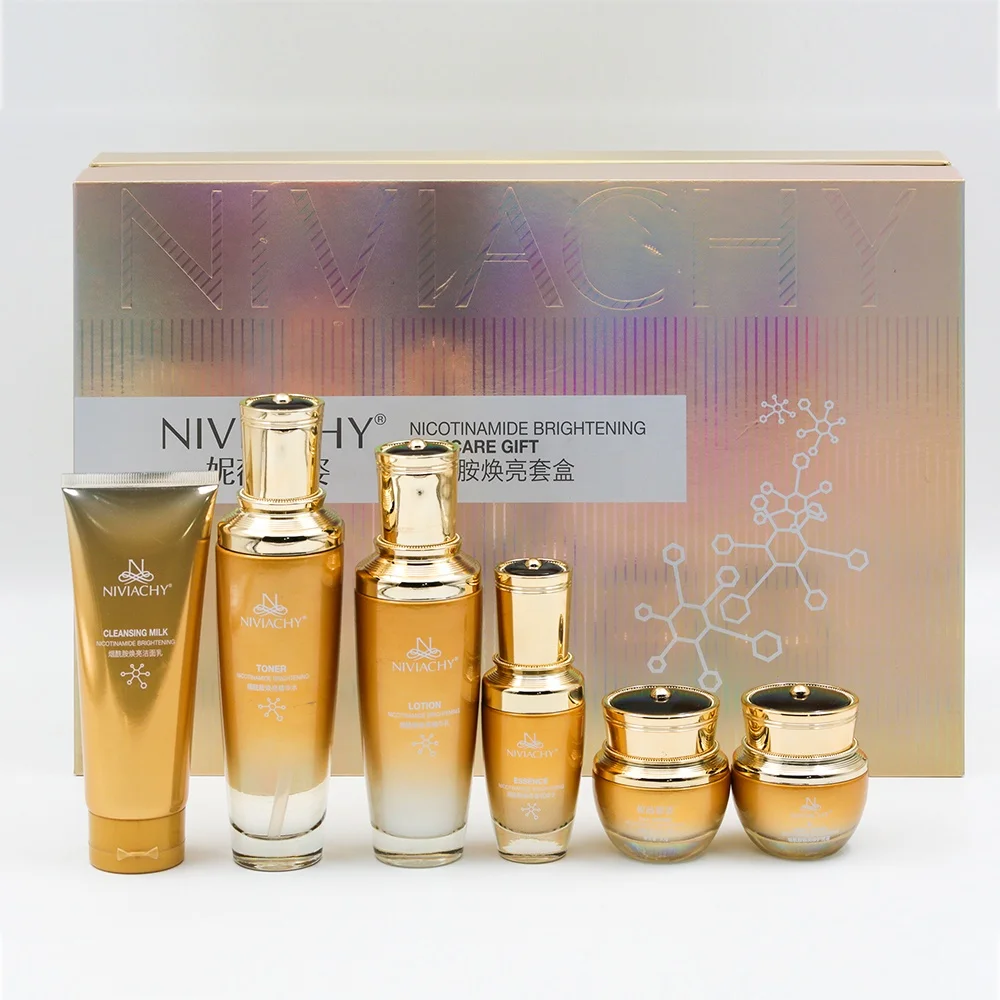 

Whitening 24K Collagen Cream Beauty Facial Cleanser Cosmetics Skin Care Products Toner Serum 6 Sets Skin Care Set
