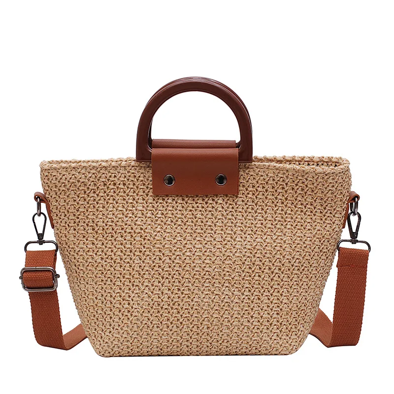 

Wholesale Design Tassel Stripes Summer Cute Straw Beach Bag Straw Tote Bag for Handmade Woven Bag, 4 colors