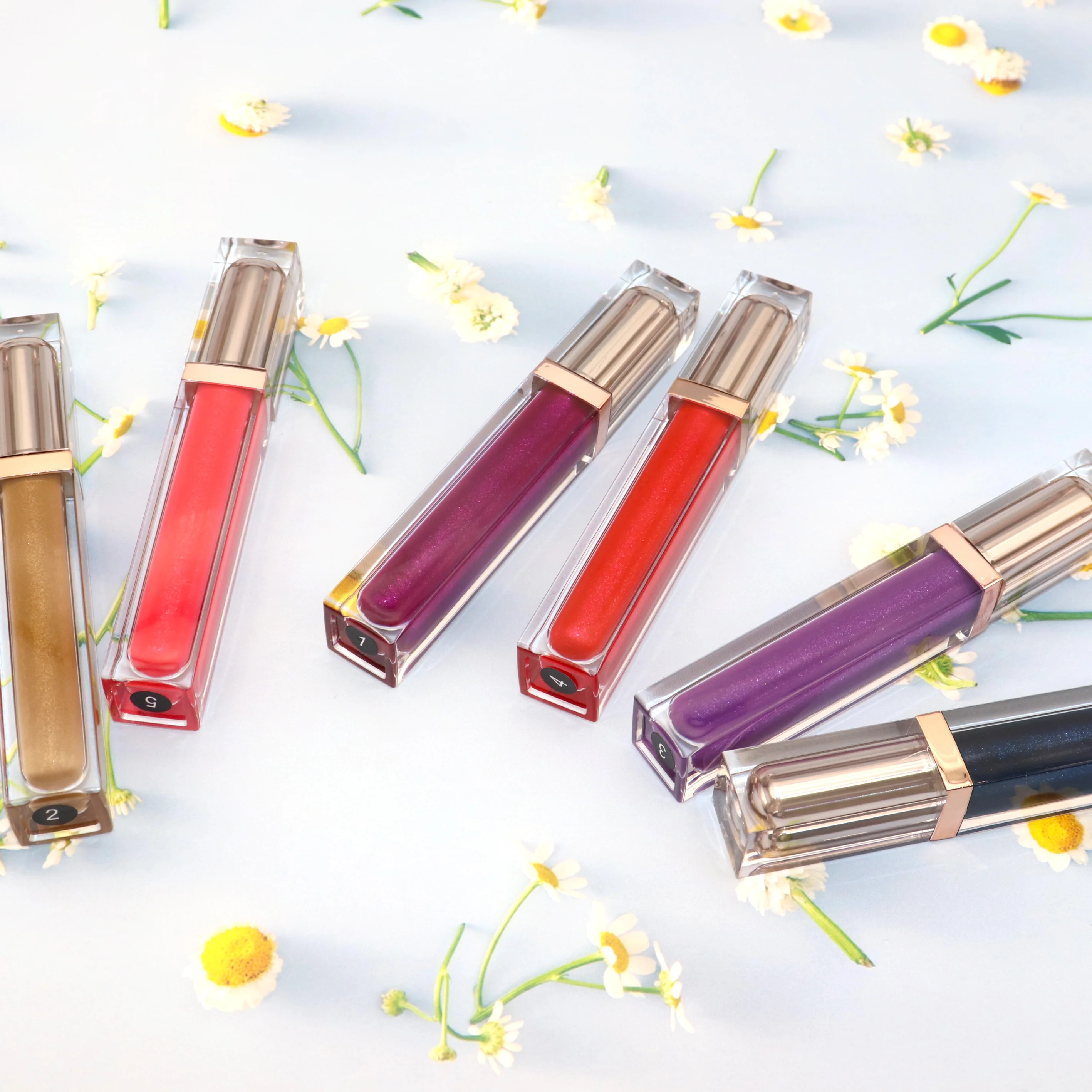

Matte Lipgloss Packaging Custom Logo Lipstick Diamond Colors