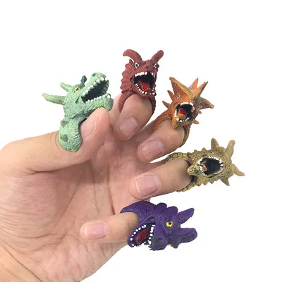 

Party Favors Decoration Supplies Jurassic T-REX Finger Christmas Birthday Gifts Dinosaur Rings Set for Kids Boys Girls, As picture shows