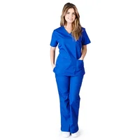 

custom polyester cotton hospital nursing scrubs uniforms set