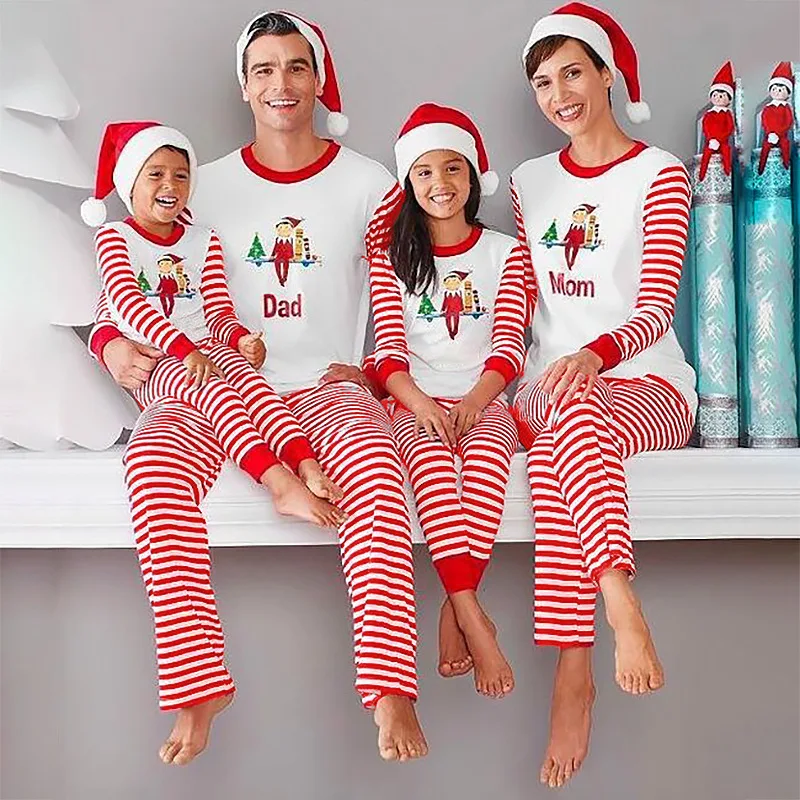 

Stripe Family Pyjamas Pijamas Sets Christmas Kids Pajamas Childrens Christmas Pajamas Baby Christmas Pajamas, As show / customized