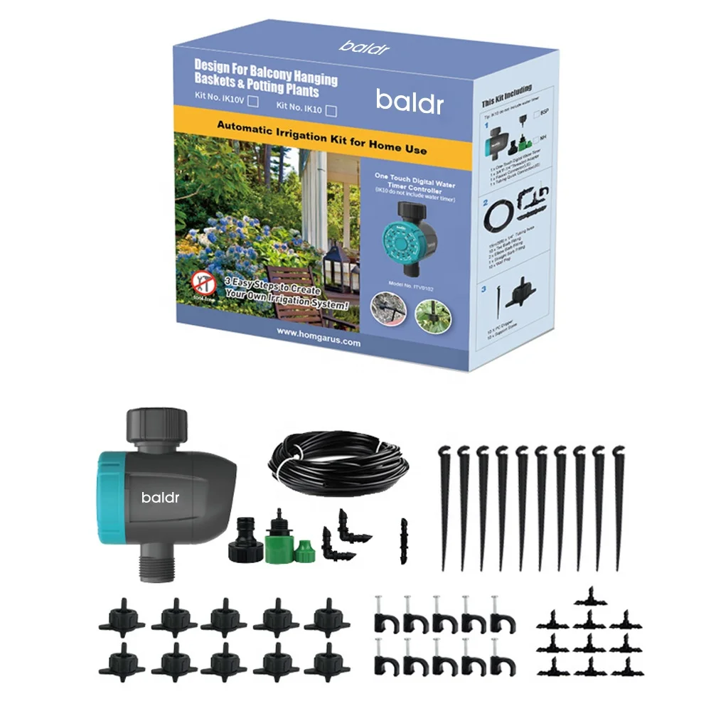 

New Design BSP Controller Smart Garden Programmable Irrigation Kit Automatic Watering Timer, Black