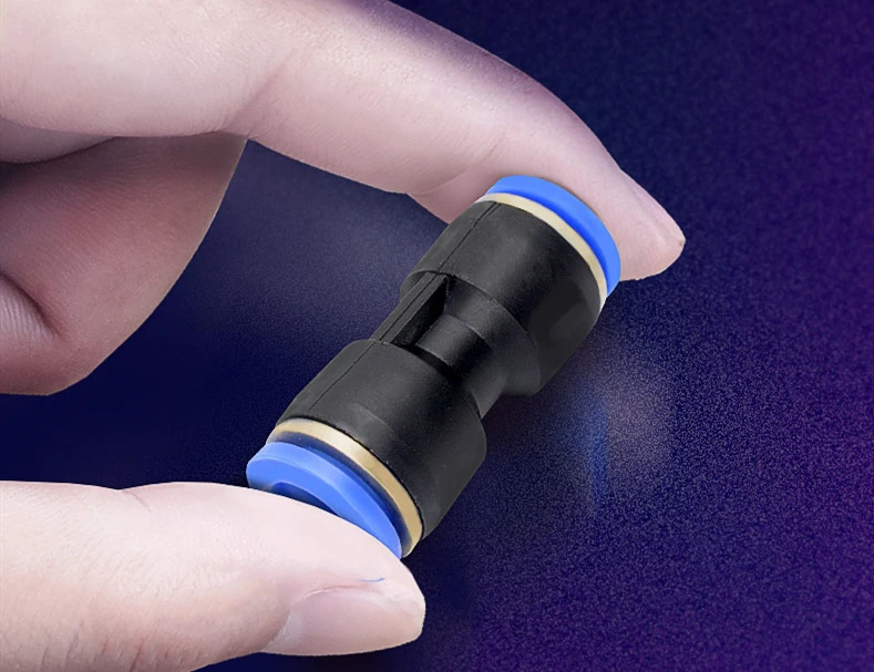 pu union straight plastic pneumatic fitting for pipe connection