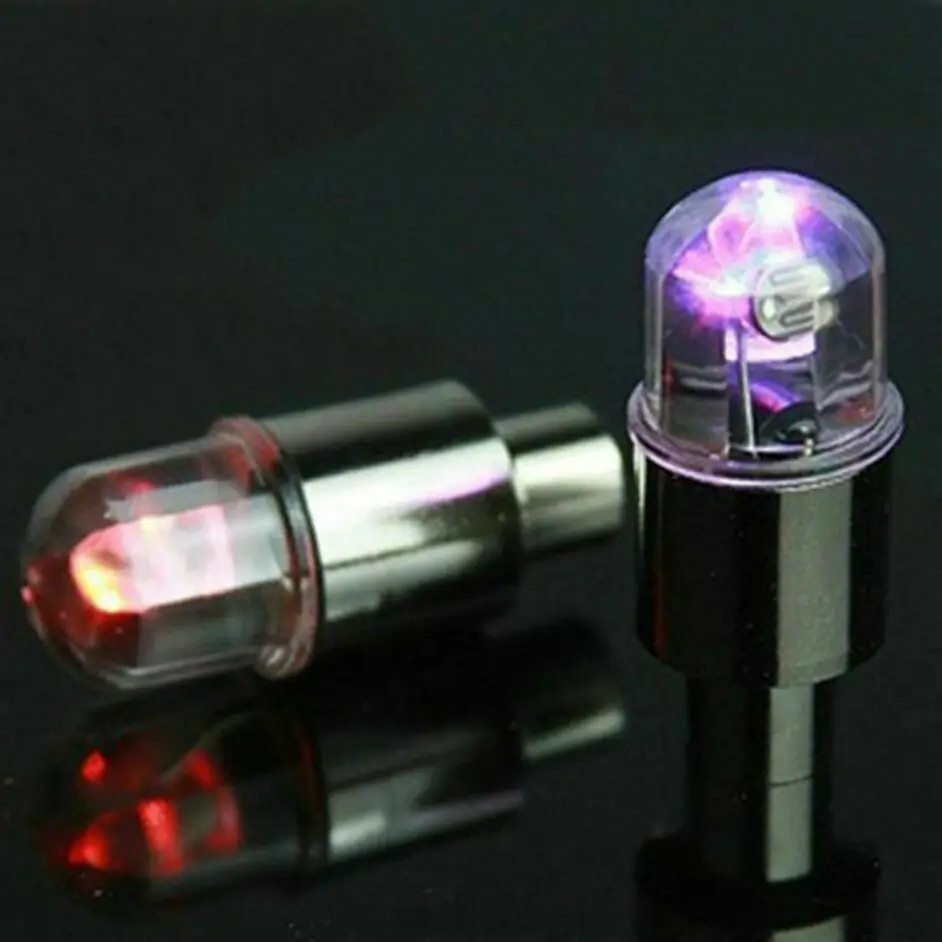 

New LED Tyre Tire Valve Caps Neon Lights For Bike Car Motorcycle Decor, Colorful