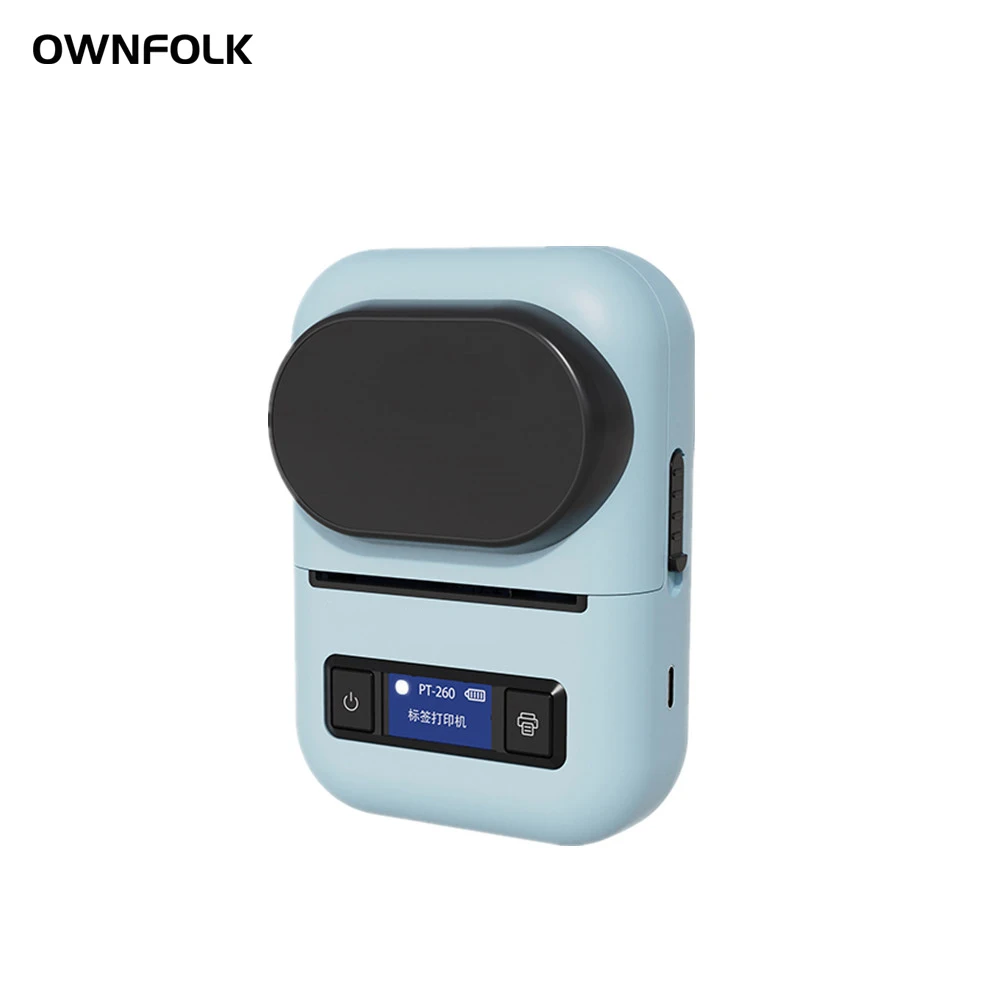 

OWNFOLK Portable Thermal Printer Mini handheld Wireless Pocket Label Notes Receipt Printer 58mm mini print