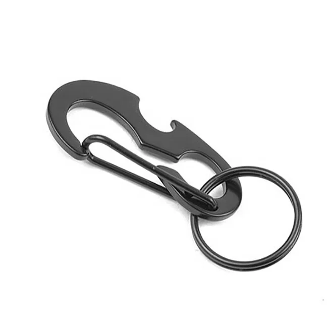 

Climbing Accessories Outdoor Tools Carabiner Cap Lifter D Shape Hex Driver Bottle Opener Keychain Ring