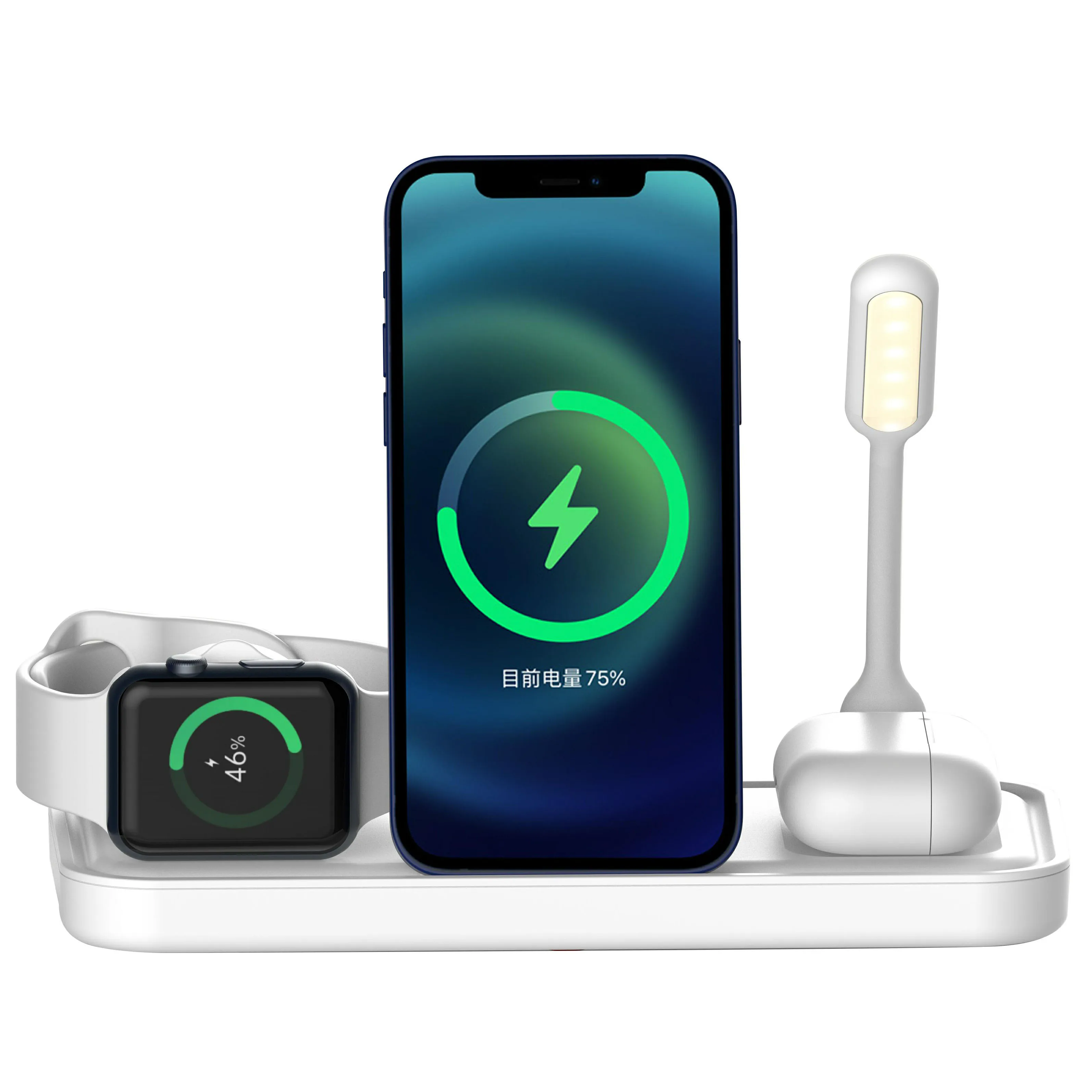 

Hot Sell 5 in 1 Wireless Charger Stand Charger Desk Station Charger for Airpods Watch Series