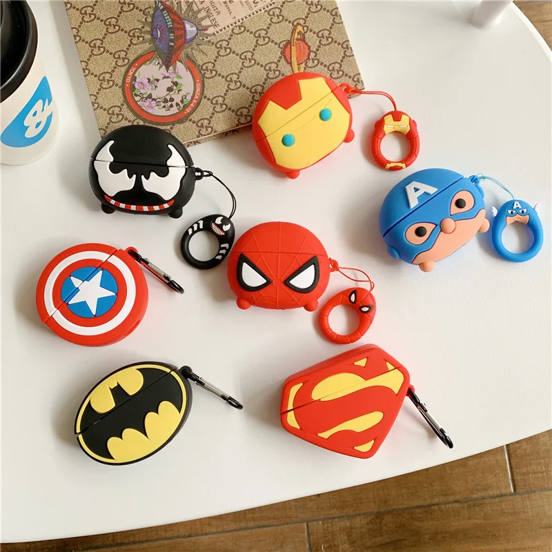 

Wireless Earphone Case for Airpods Pro 3 1 2 Fashion Superhero Superman Venom Hero Cover, Colorful