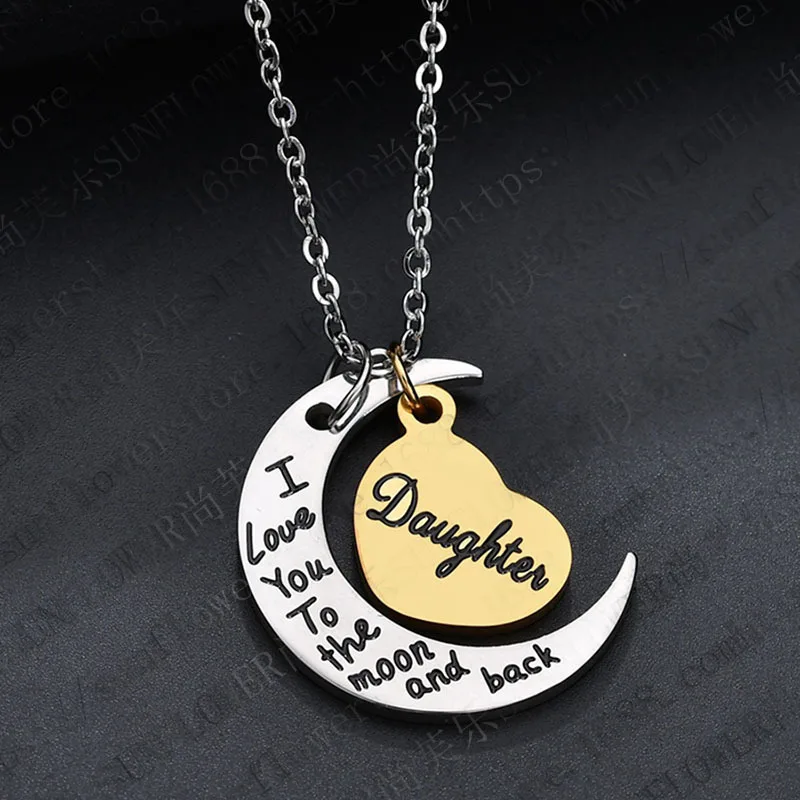 

Mothers Gift Necklace & Pendant I Love You to the Moon and Back Best Gift for Mom Necklaces, As picture shows