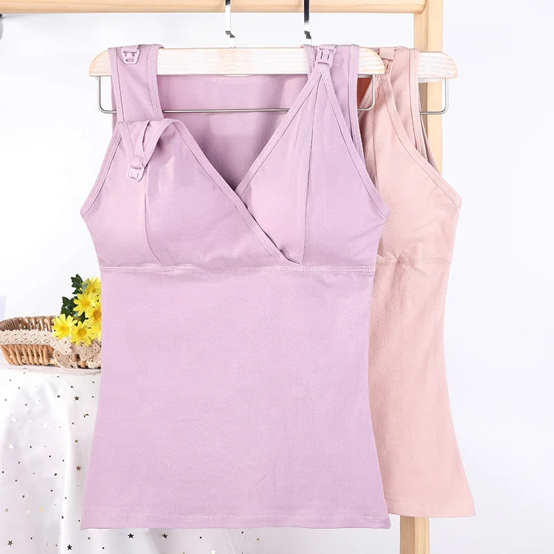 

Summer breast-feeding vest women's cotton large 200kg women's breast-feeding underwear free bra spring and autumn thin style, 3 colors
