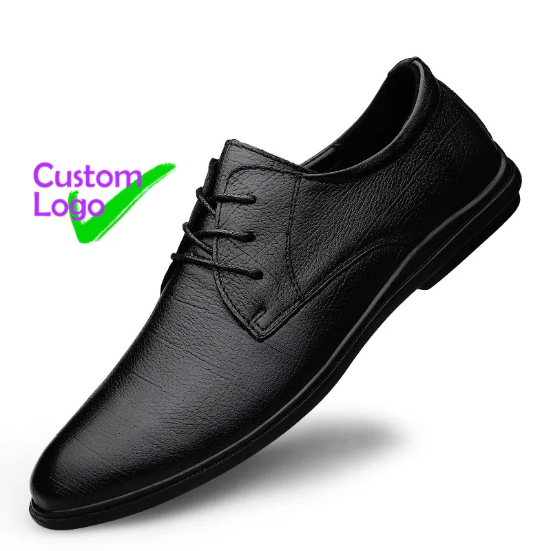 

Lacing Good Quality Genuine Leather Men'S Casual Shoes Sapatos Bicudos Russia man Shoes Leather Black Genuine Leather Shoes Men