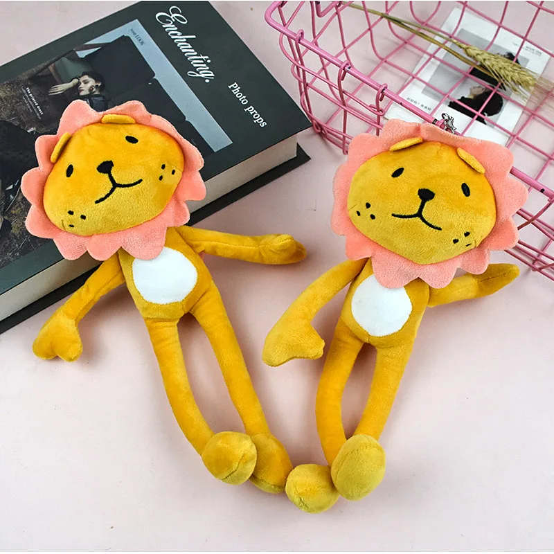 

Cartoon cute sunflower Lion Plush pendant lion doll schoolbag pendant knapsack Keychain dolls