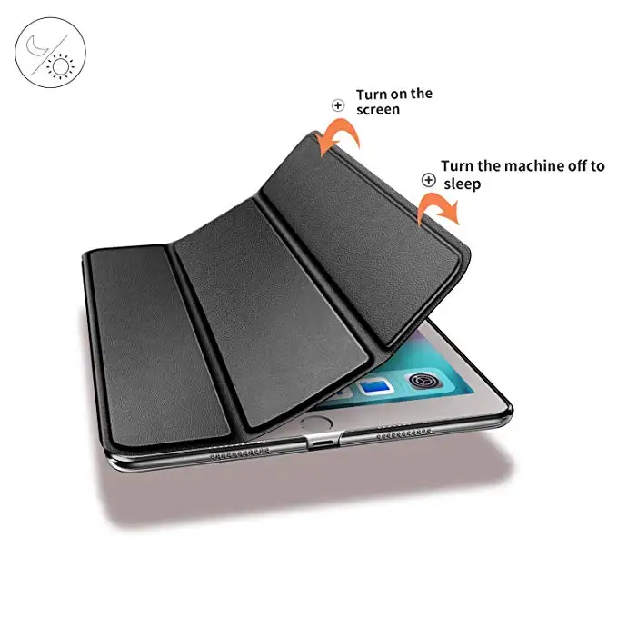 

2019 new Intelligent Sleep/Wake arrival tablet case ultra thin back cover for new ipad mini 5 case, 5color