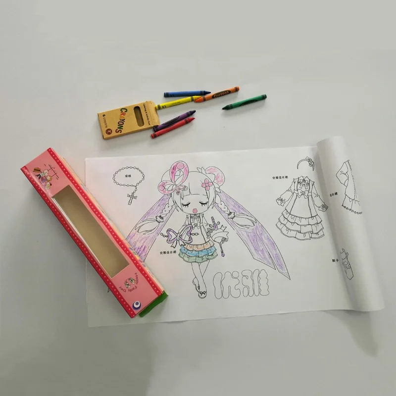 
Popular Customized watercolor cartoon drawing poster coloring self-adhesive cartoon drawing poster coloring paper 