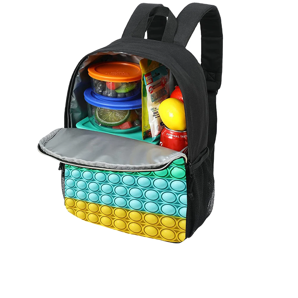 

USA UK Holiday Large Pop Itself Backpack Fidget Funny Design Cooler Backpack, As picture or customized color