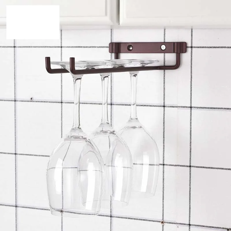 

Minimalism Wall-Mounted Wire Wine Rack Wall Metal Glass Holder, Sliver