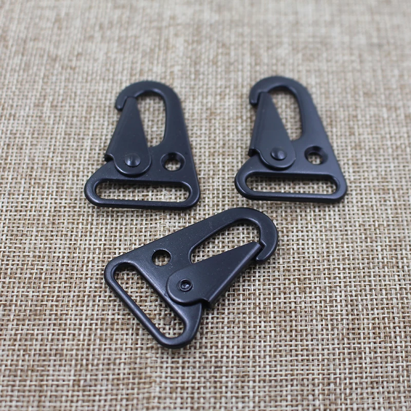 

High quality Bag belt accessories Black Spring Metal Buckle Clip black snap hook for Backpack, Black spray-paint