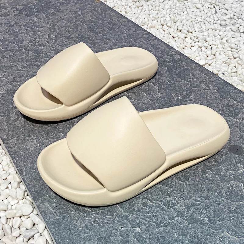

New shape trend fashion anti slip women graffiti yeez summer slide foam runer slippers men shoes large big size 39-48#