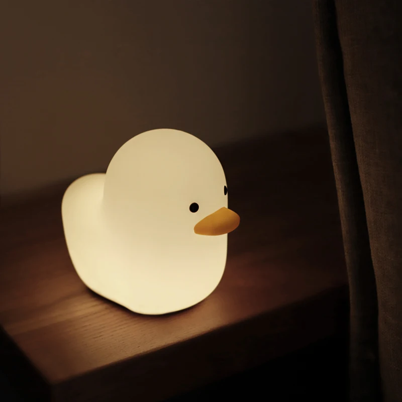 Silicone DaiDai Duck night light cute for baby kids sleep toilet lamp