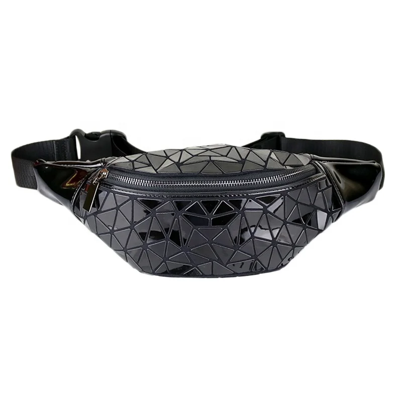 

sports cycling waterproof geometric waist belt bag For Women, Silver, golden, black