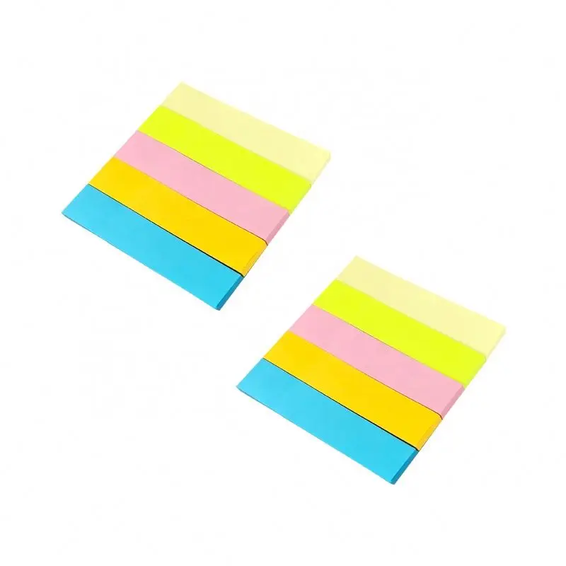 

JUNWEI Wholesale Neon Page Markers Colored Index Tabs Fluorescent Sticky Notes book Page Marker, 5 color