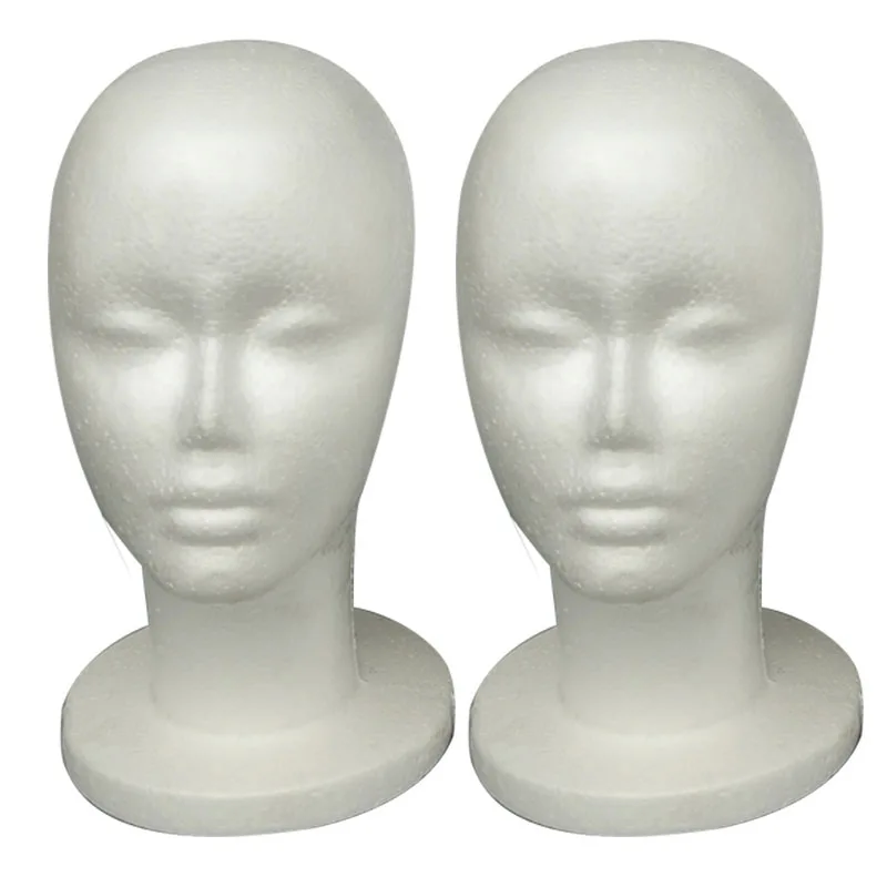 

Cheaper Wig Display Stand Styrofoam Mannequin Heads Wholesale 3d Face Foam Head, White